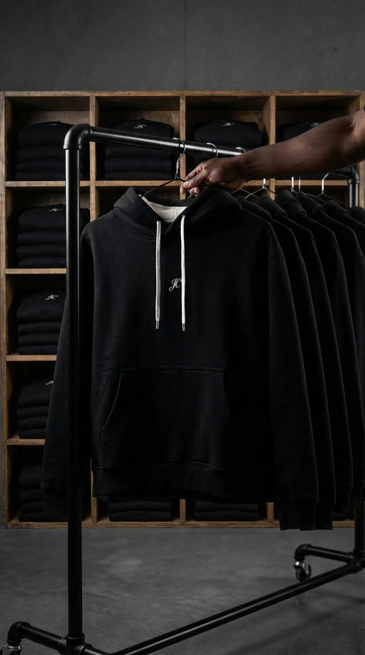 Winter 01: Heavyweight Fleece Hoodie - Black 🧊